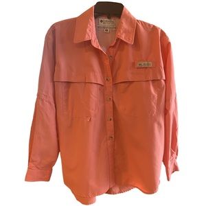 Columbia Women’s Sportswear Button up Shirt/Blouse Size M Light Salmon